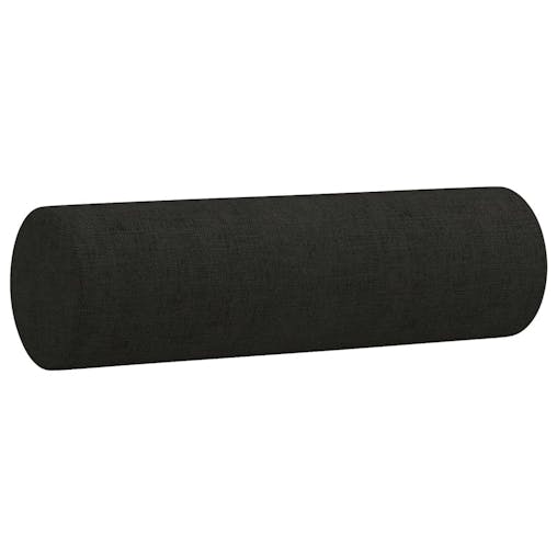 NNEVL 3 Piece Sofa Set with Pillows Black Fabric