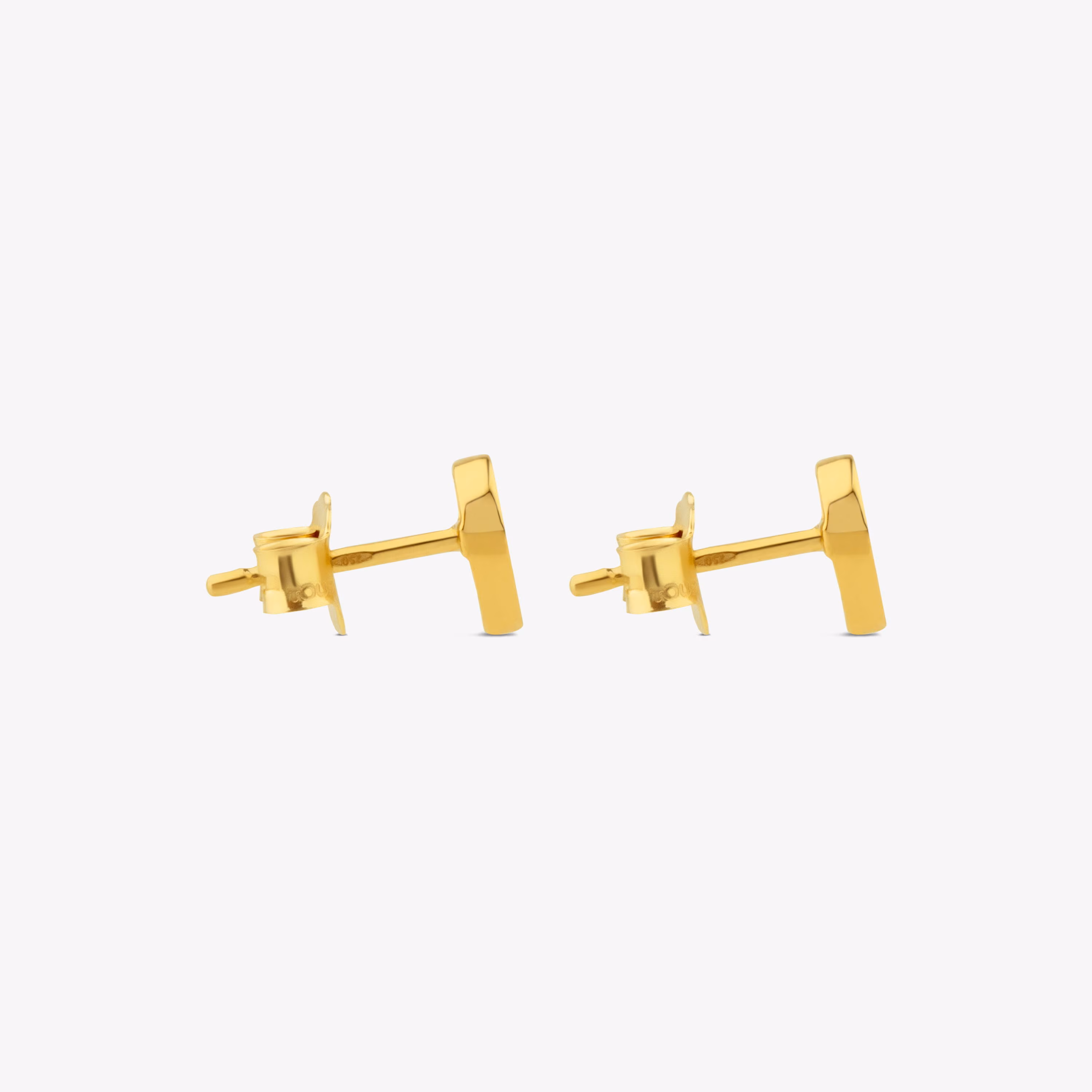 Pendientes corazón de oro y nácar XXS