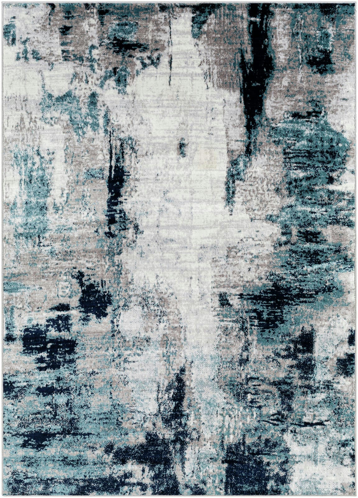 GIULIA - Tapis Abstrait Moderne Bleu/Blanc/Gris 200x275