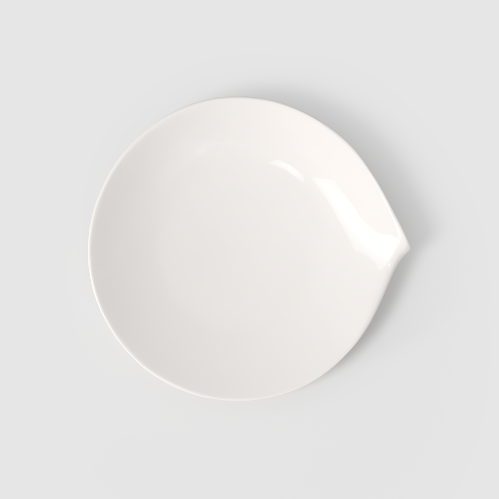 Flow Dinner plate - White, 10.7'', Premium Porcelain