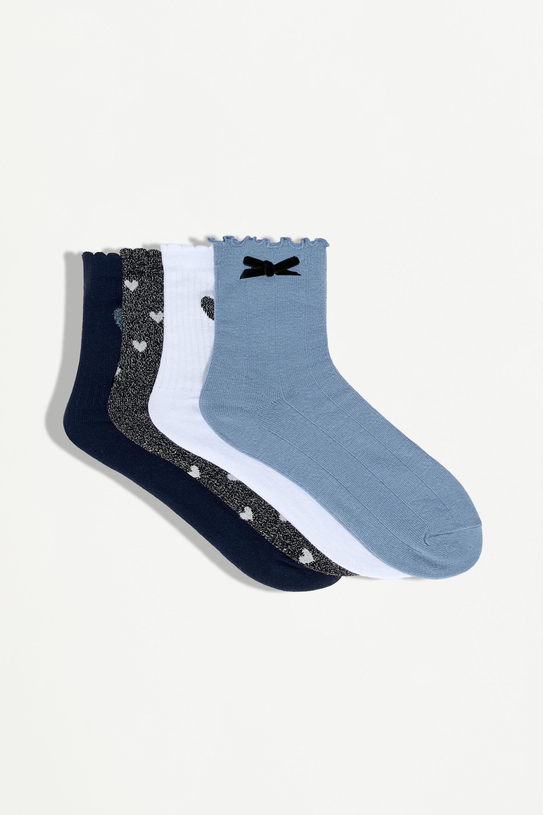 Calcetines cortos corazones (Pack 4)