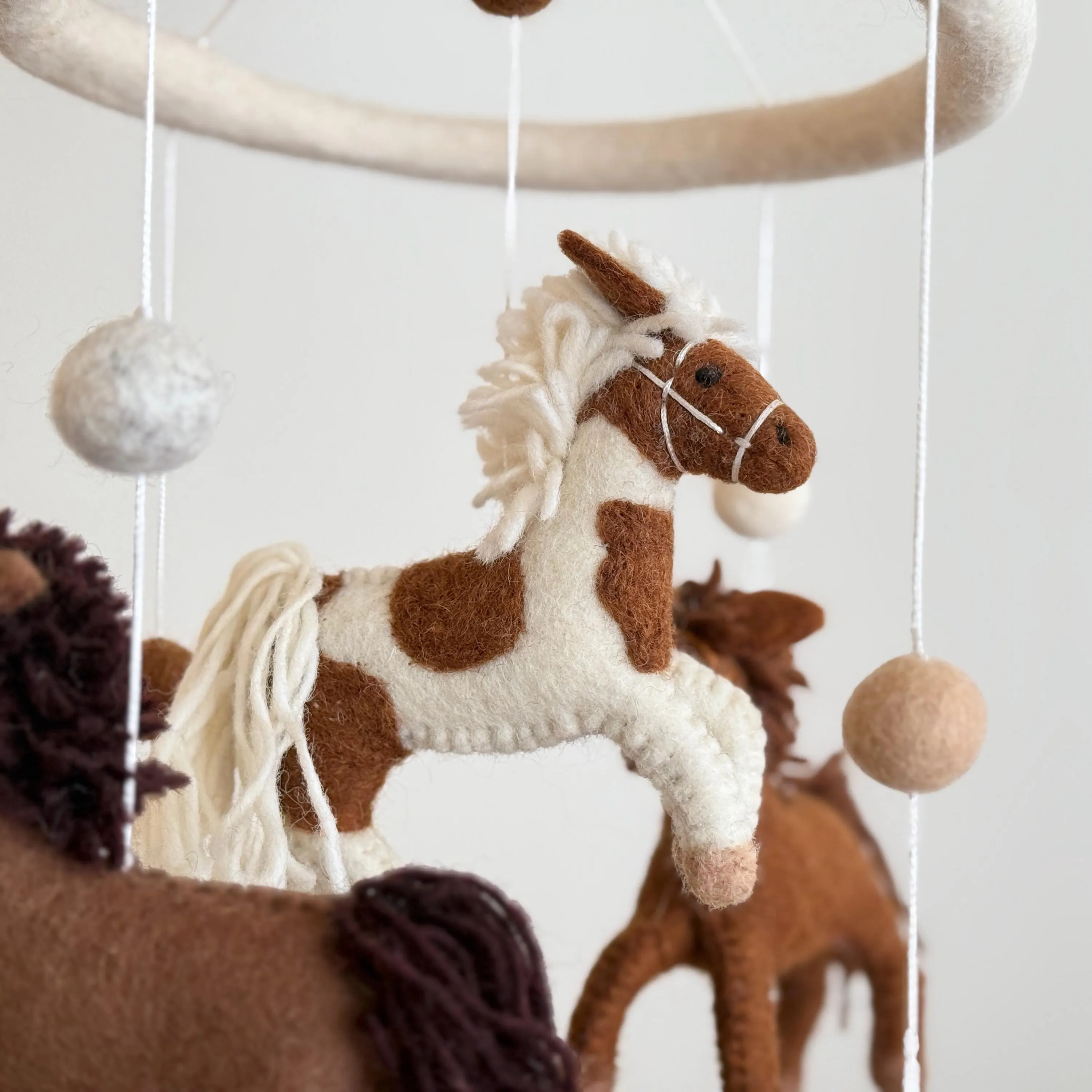 Felt Horse Baby Mobile