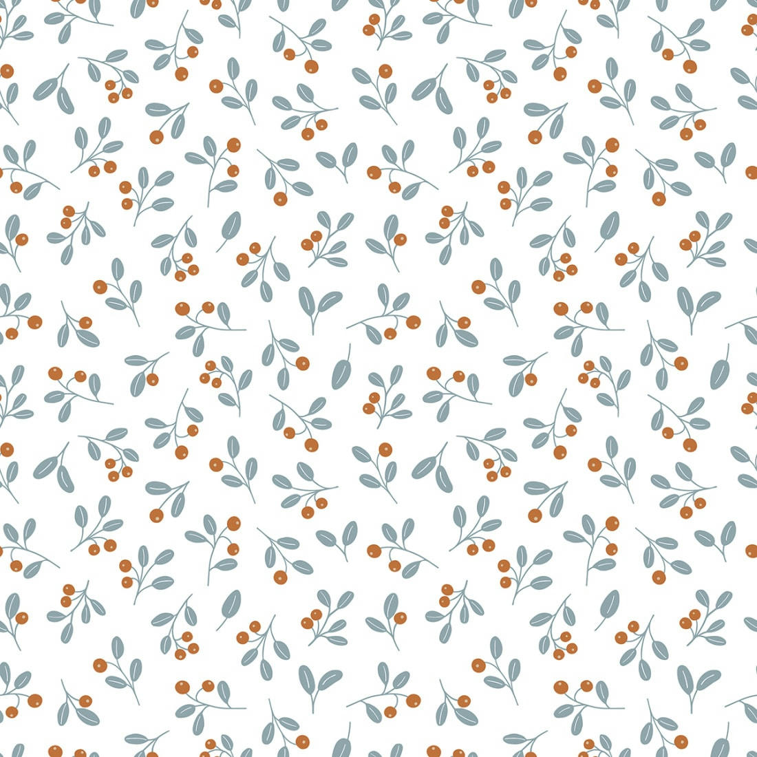 JORO - Papier peint berries blanc