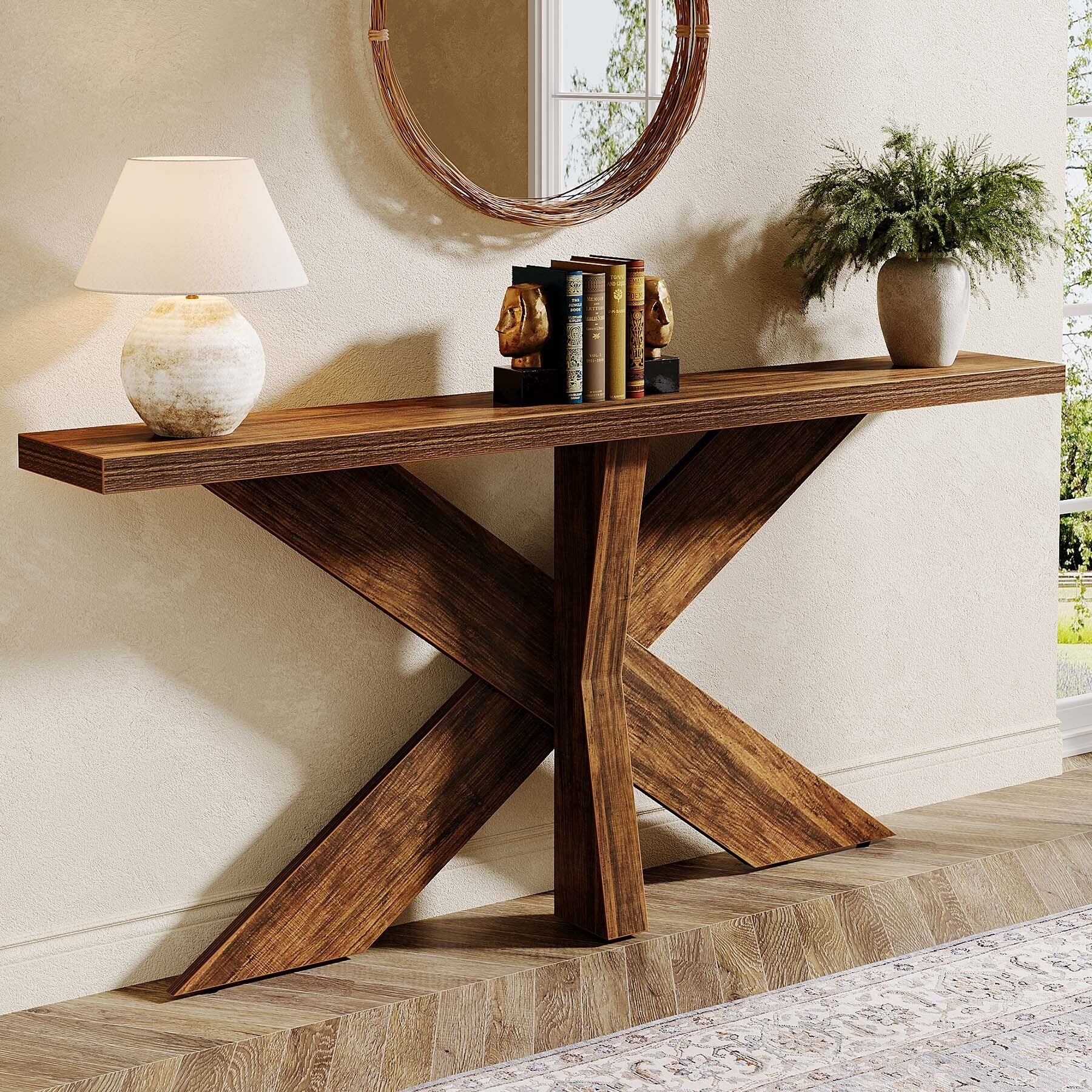 70.9 Extra Long Farmhouse Console Sofa Table for Entryway Hallway
