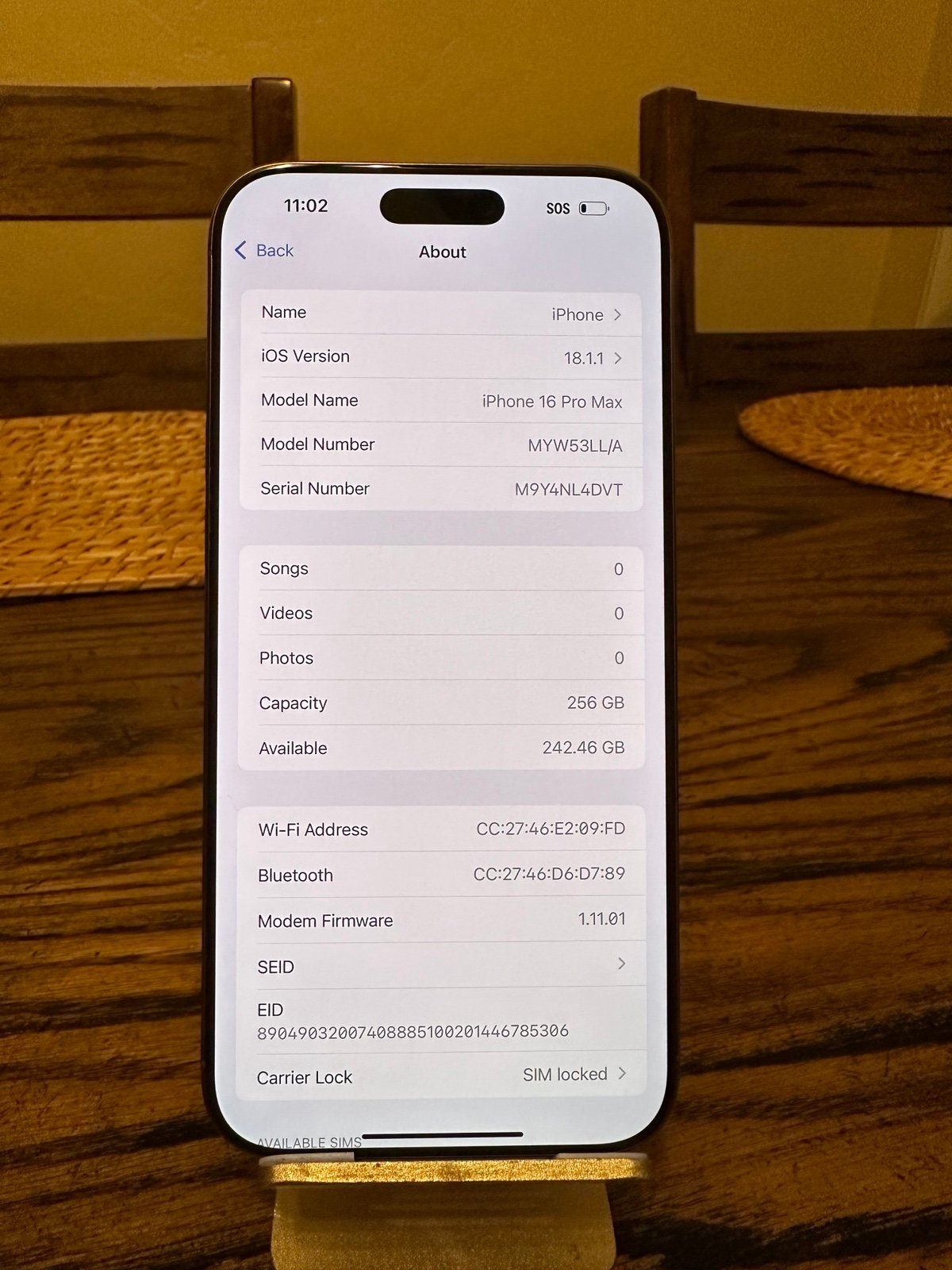 Apple iPhone 16 Pro Max 256GB VERZION ONLY