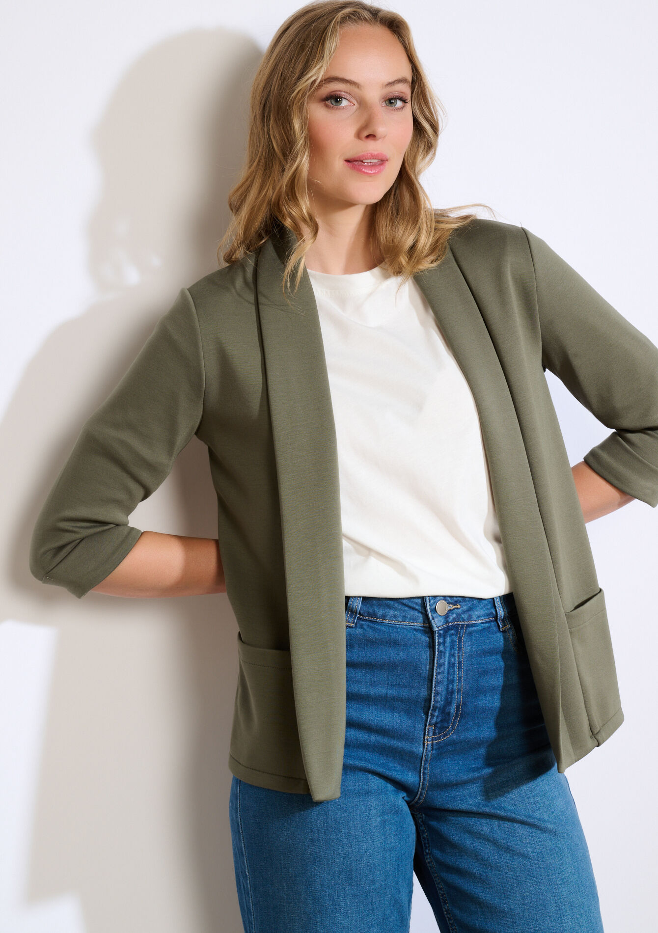 Soepele gestructureerde blazer