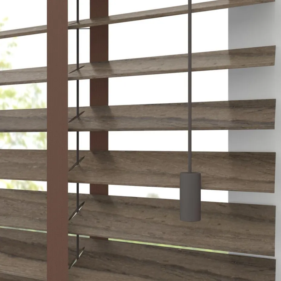 Kwantum Houten Jaloezieën | Jaloezieën | Fenstr Houten Jaloezie Jens  50mm Bruin