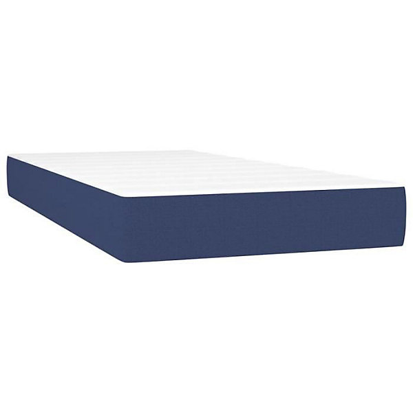 347740 vidaXL Matelas de lit à ressorts ensachés Bleu 100x200 cm epaisseur 20 cm Tissu