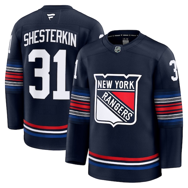 Igor Shesterkin New York Rangers  Alternate Premium Jersey - Navy/Blue