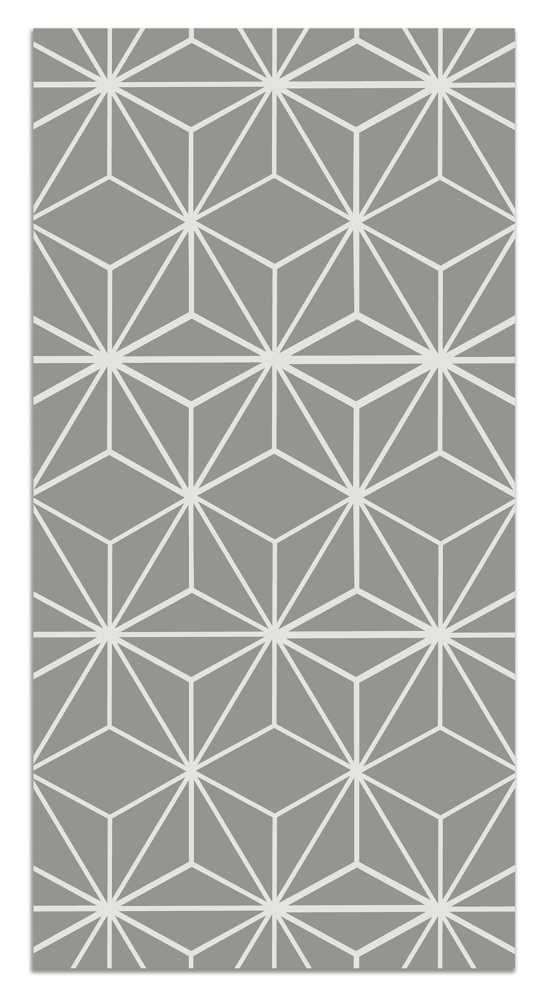 - Tapis vinyle lignes d'étoiles grises 60x110cm