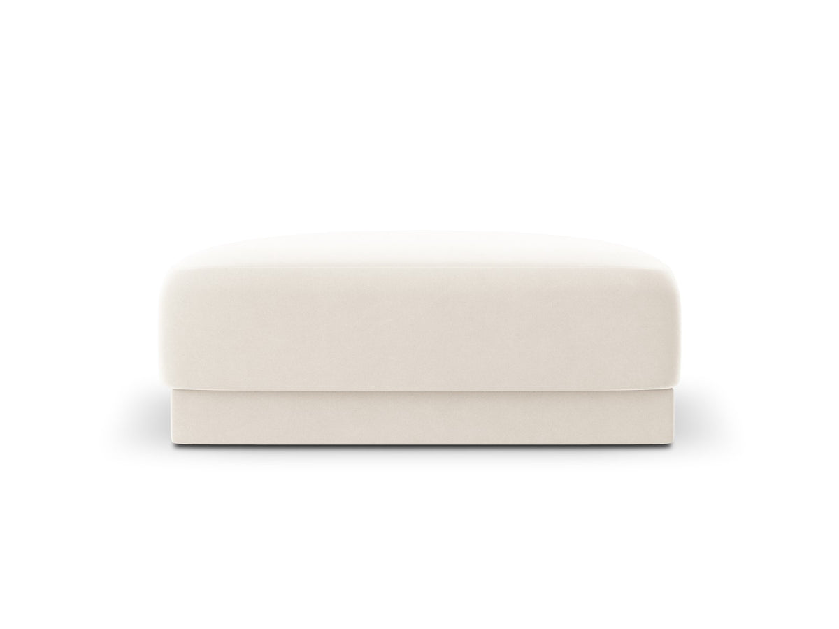 Micadoni Poef Miley flueel, lichtbeige - 90x90x40cm