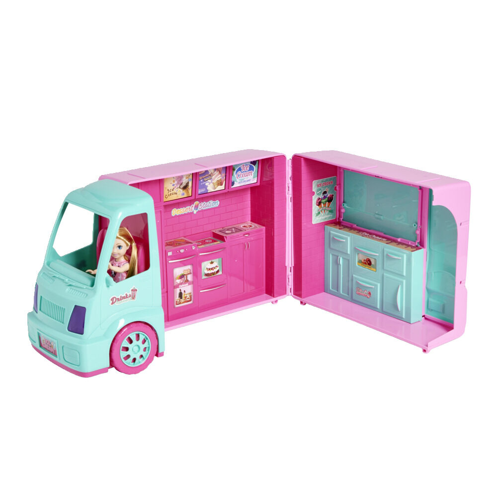 Camion glace avec poupée Amelia 21 pièces