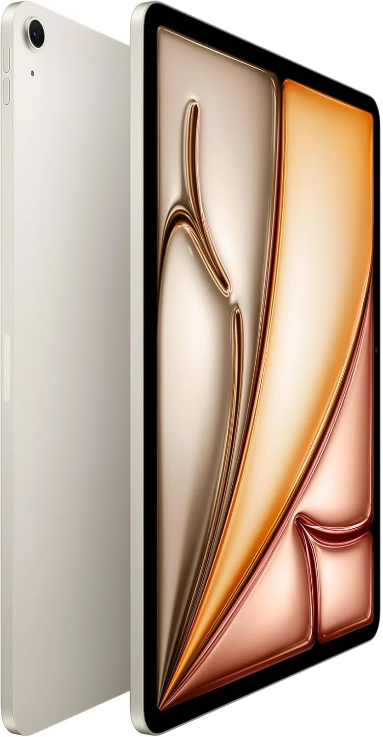 2025 Apple iPad Air with Apple M3 Chip (13-inch  Wi-Fi + Cellular  256GB) - Starlight (Renewed Premium)