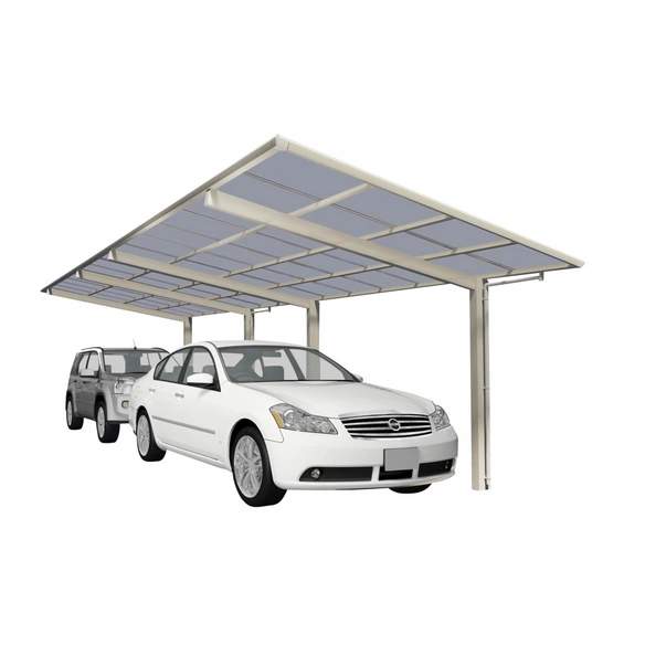 Doppelcarport »Linea«, Typ 80, Außenmaß BxT: 272,6 x 982,6 cm, edelstahlfarben