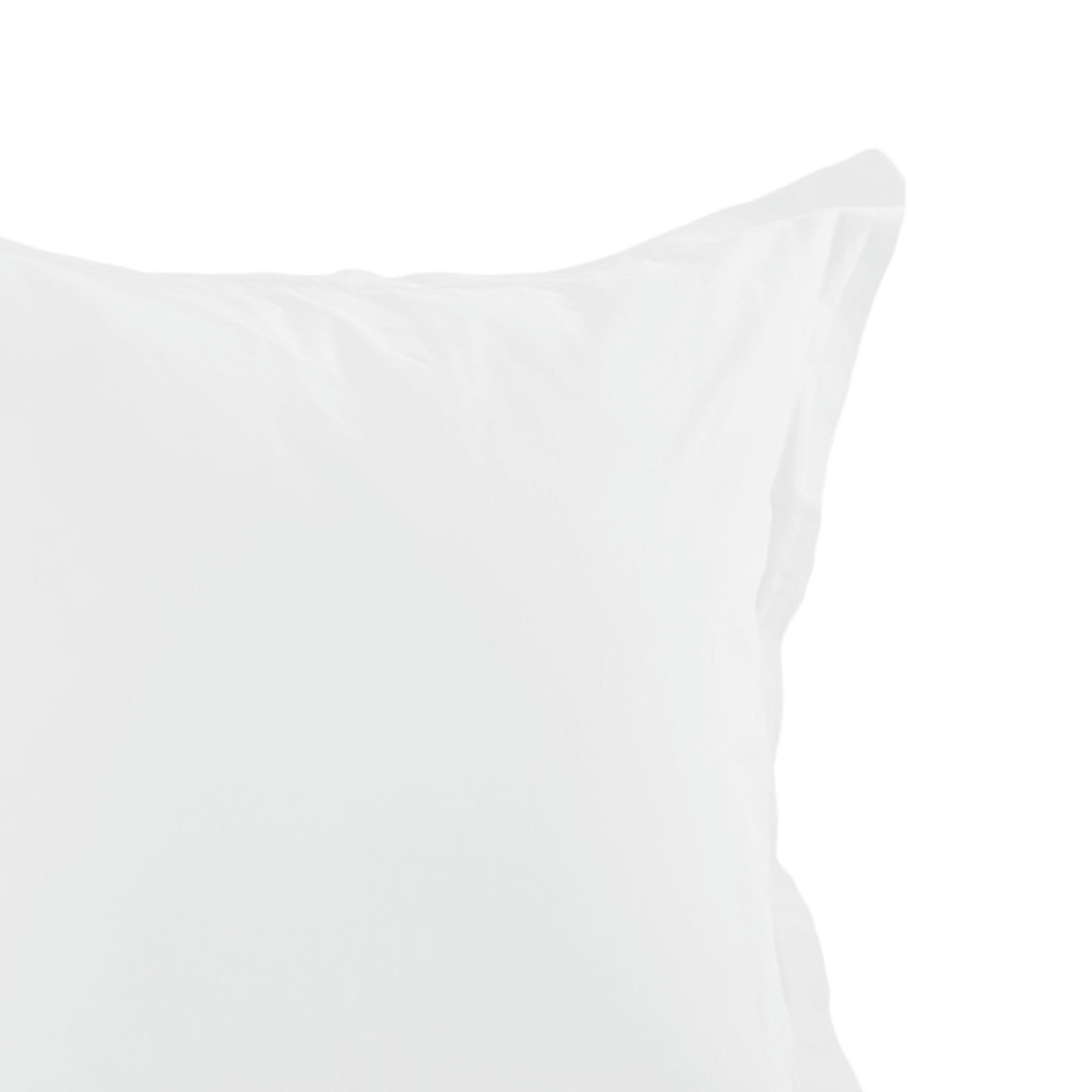 - Taie d'oreiller unie en coton blanc 65x65 cm