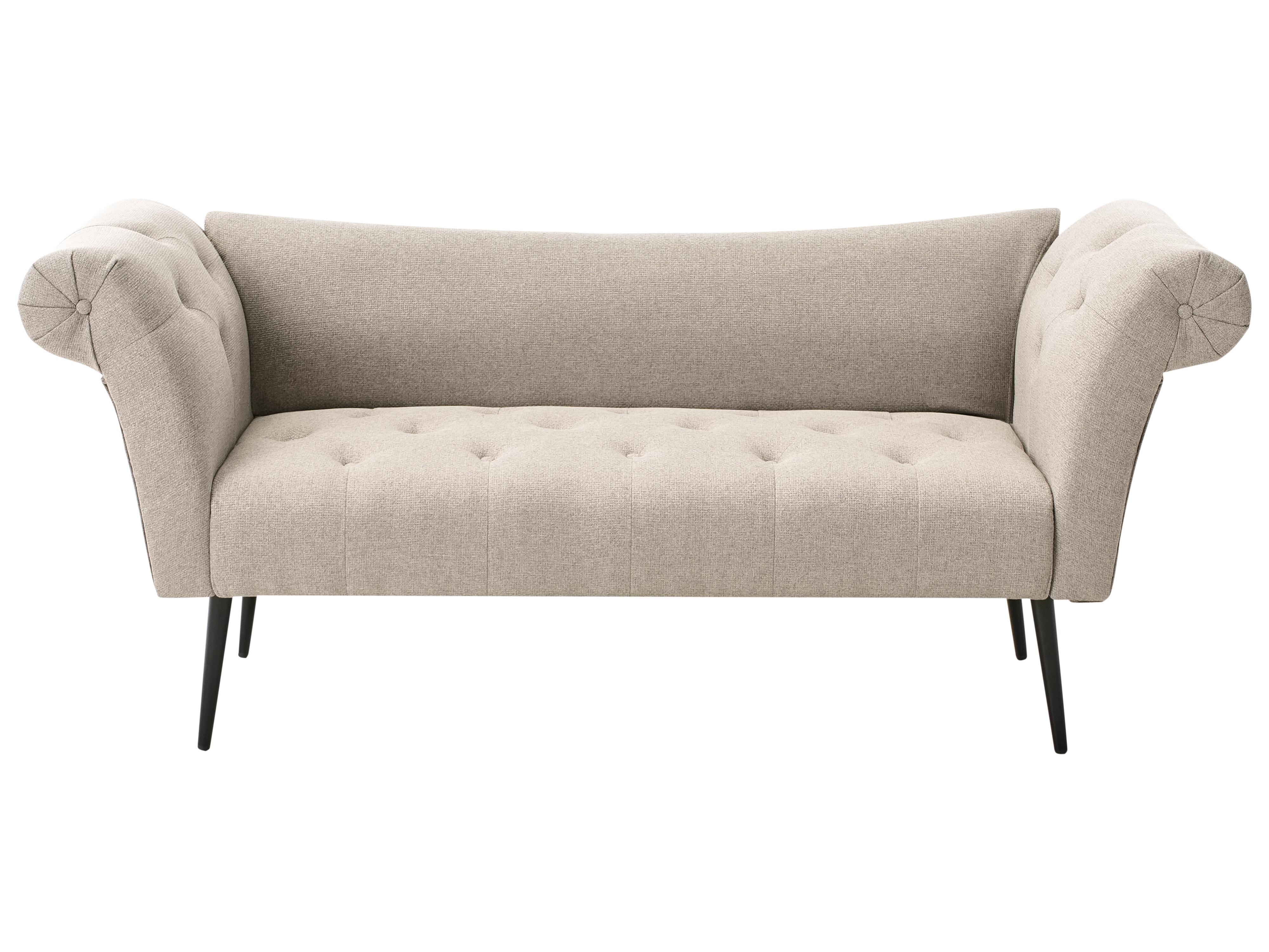 Chaise Longue NANTILLY Fabric Light Brown