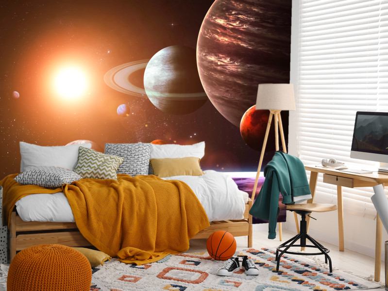Fototapeta Widok na planety Układu Słonecznego 100x70cm
