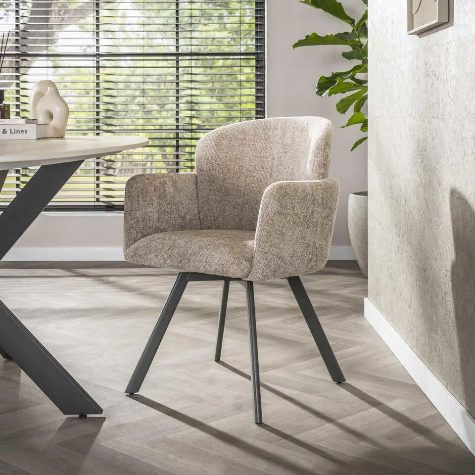 Eetkamerstoel Zand - Draaibaar - Embrace - Set van 2
