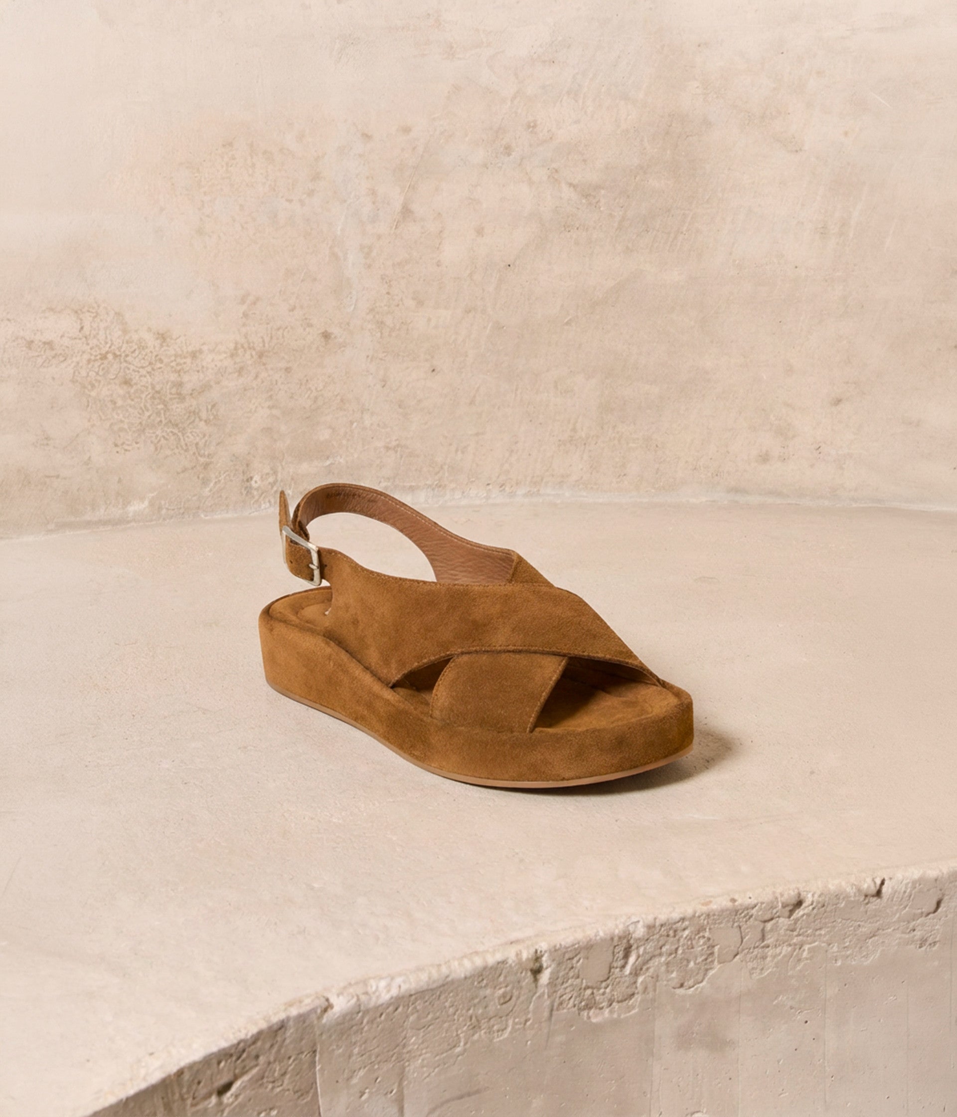 Sandales velours camel Noura