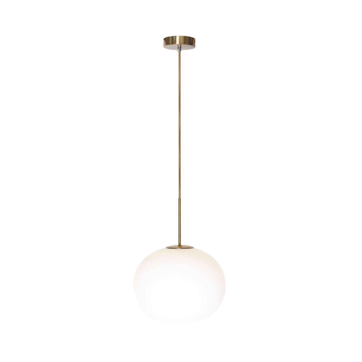 Rebellenclub Hanglamp Elisa wit met - messing - 33 x 33 cm