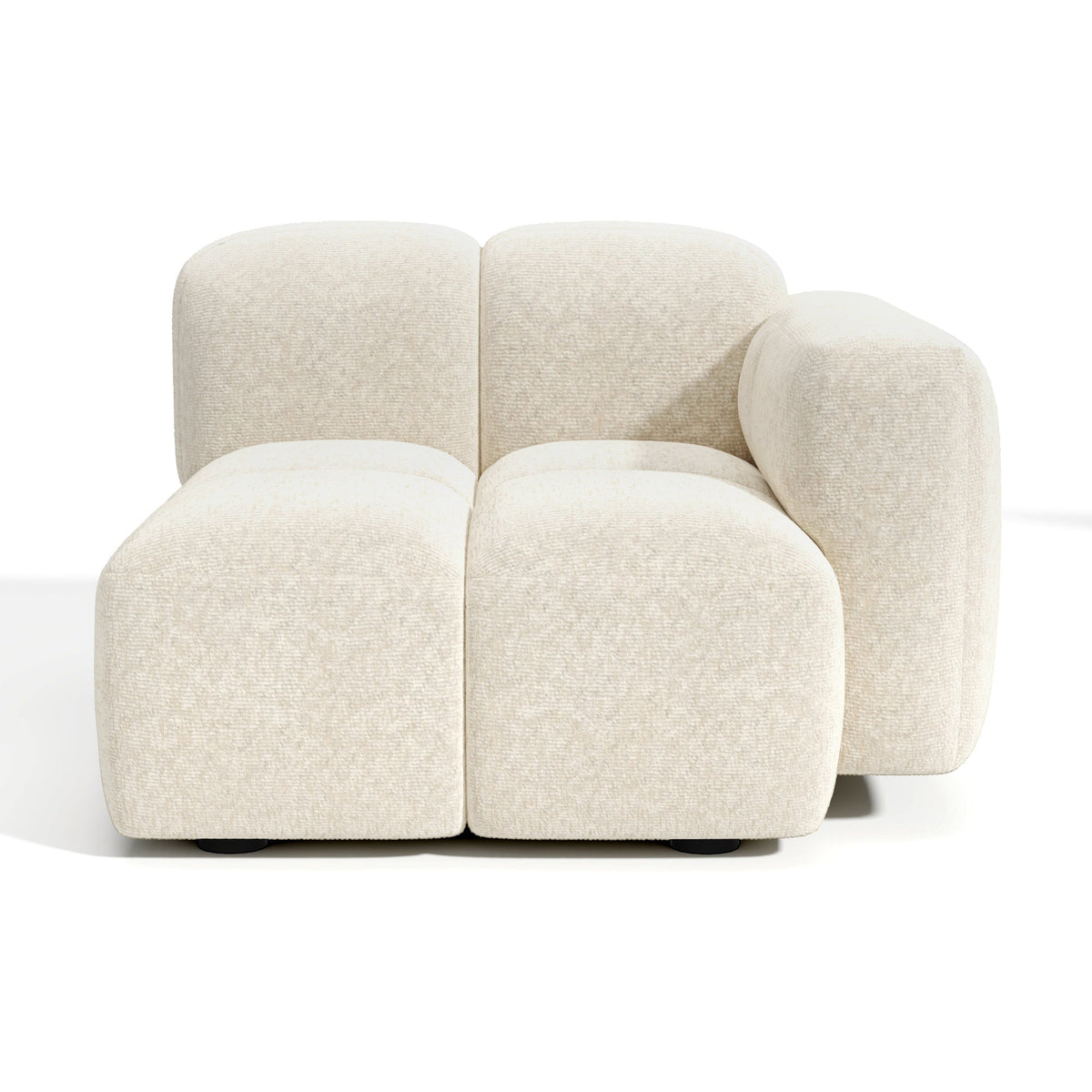 Premium Interiors - Rechthoekmodule MOSS - fluweel met structuur beige 90cm