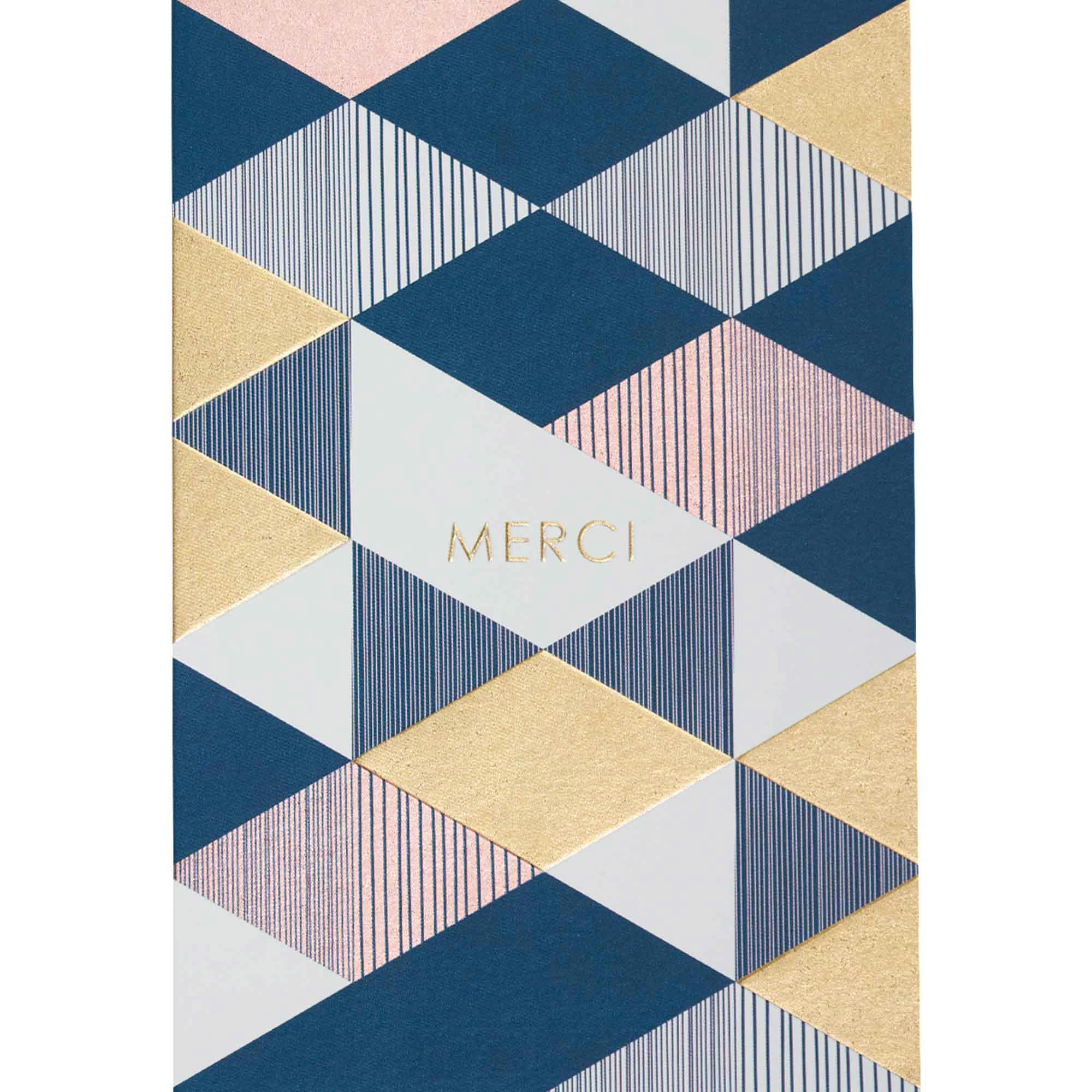 - Carte merci lettres dorées