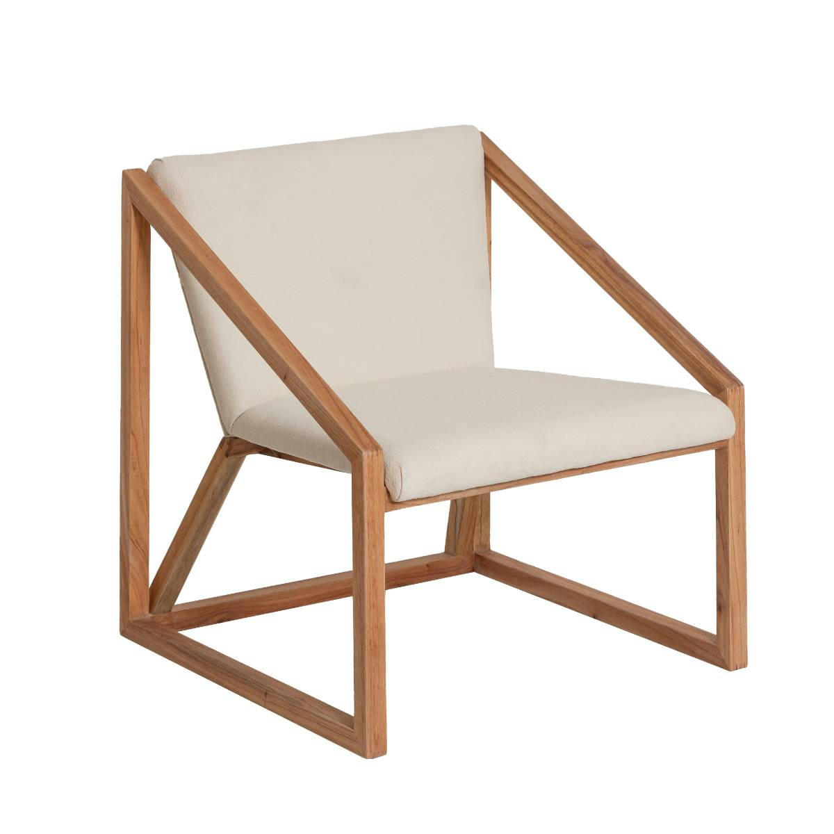 SUZIE - Fauteuil en bois blanc 67 cm