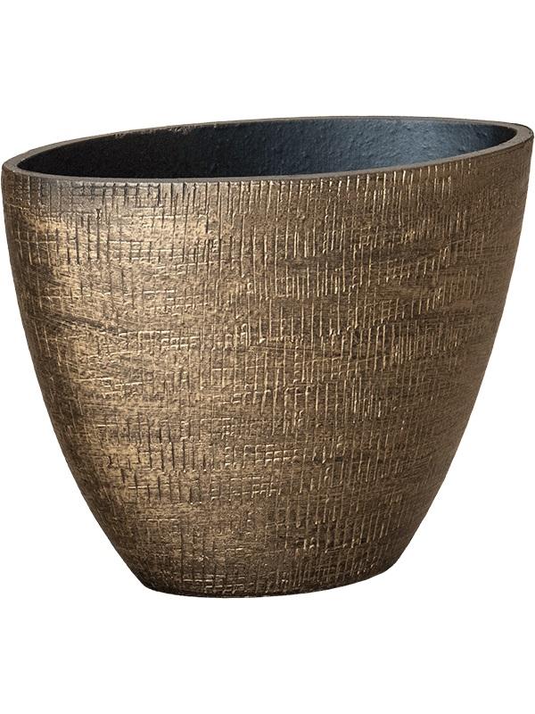 Ter Steege Planter Ryan Shiny Gold 33 cm ovale gouden bloempot voor