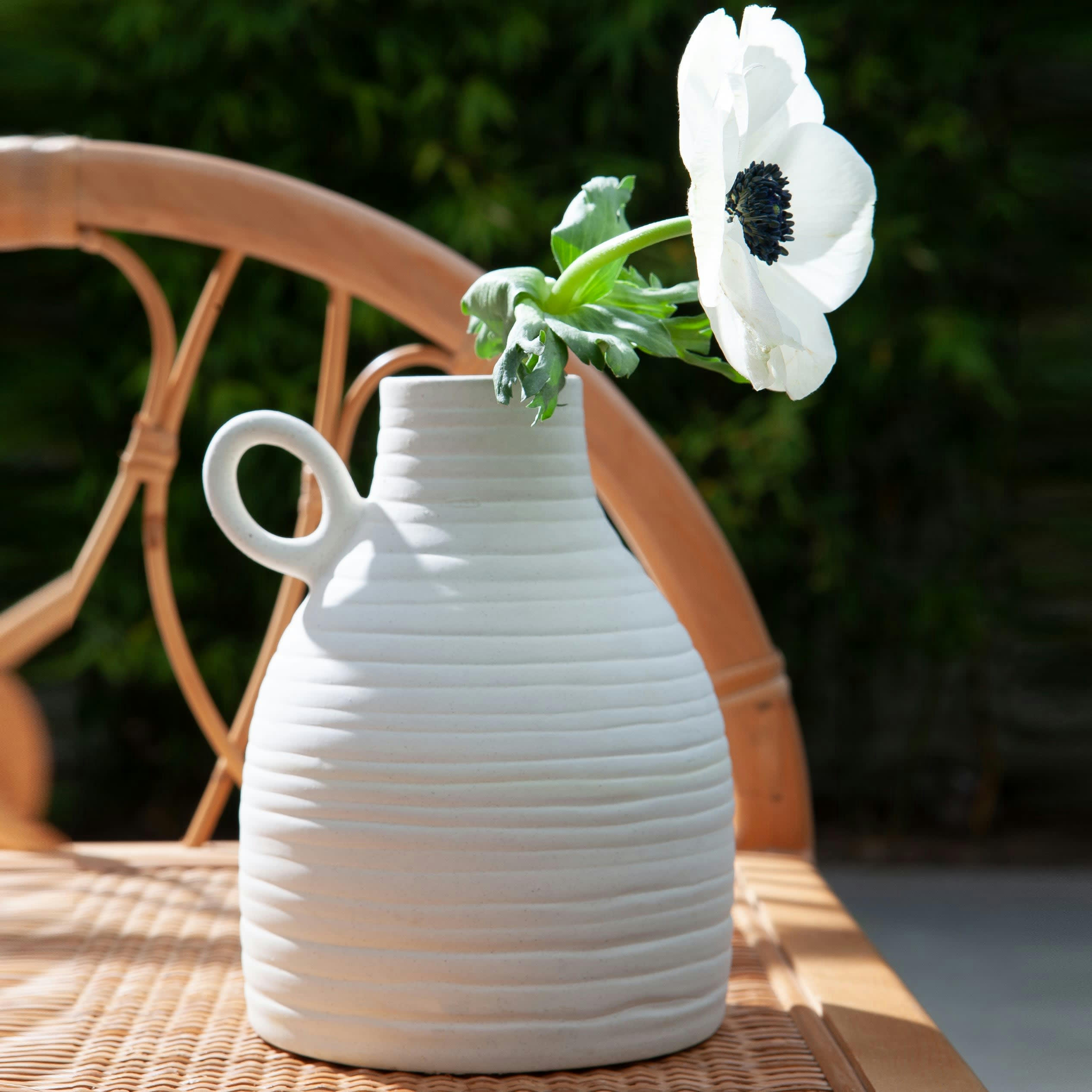 GANIC - Vase en céramique beige