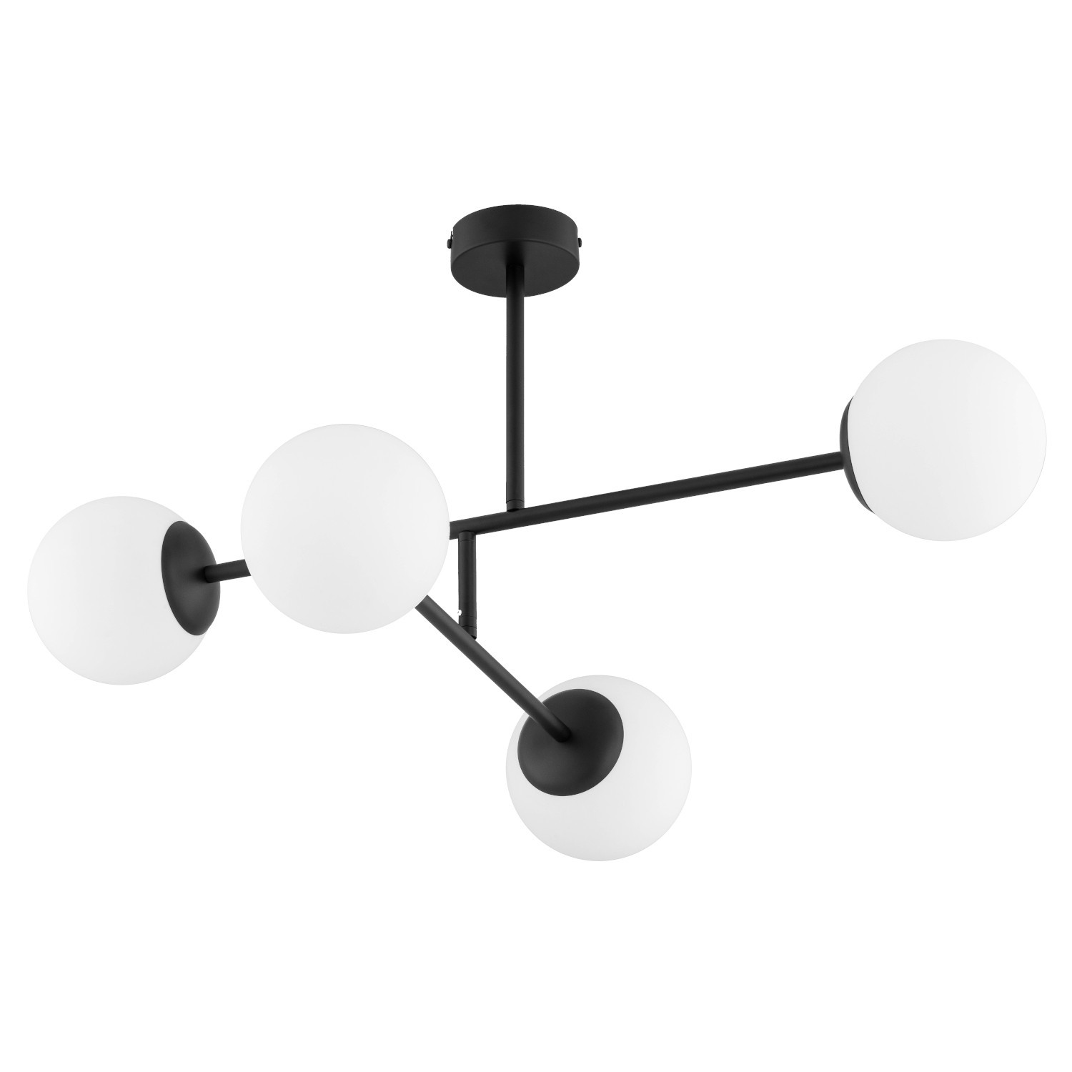 Lampa sufitowa czarno-biała DILON 4xE14x10W wym: 4,4x55x75 cm Alfa