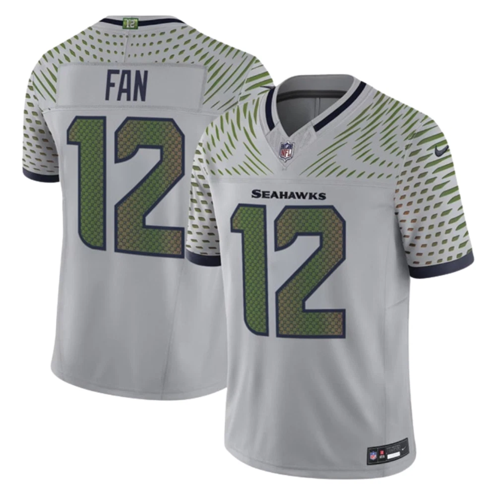 12th Fan Seattle Seahawks Nike 2025 RIVALRIES Vapor Limited Jersey - Gray