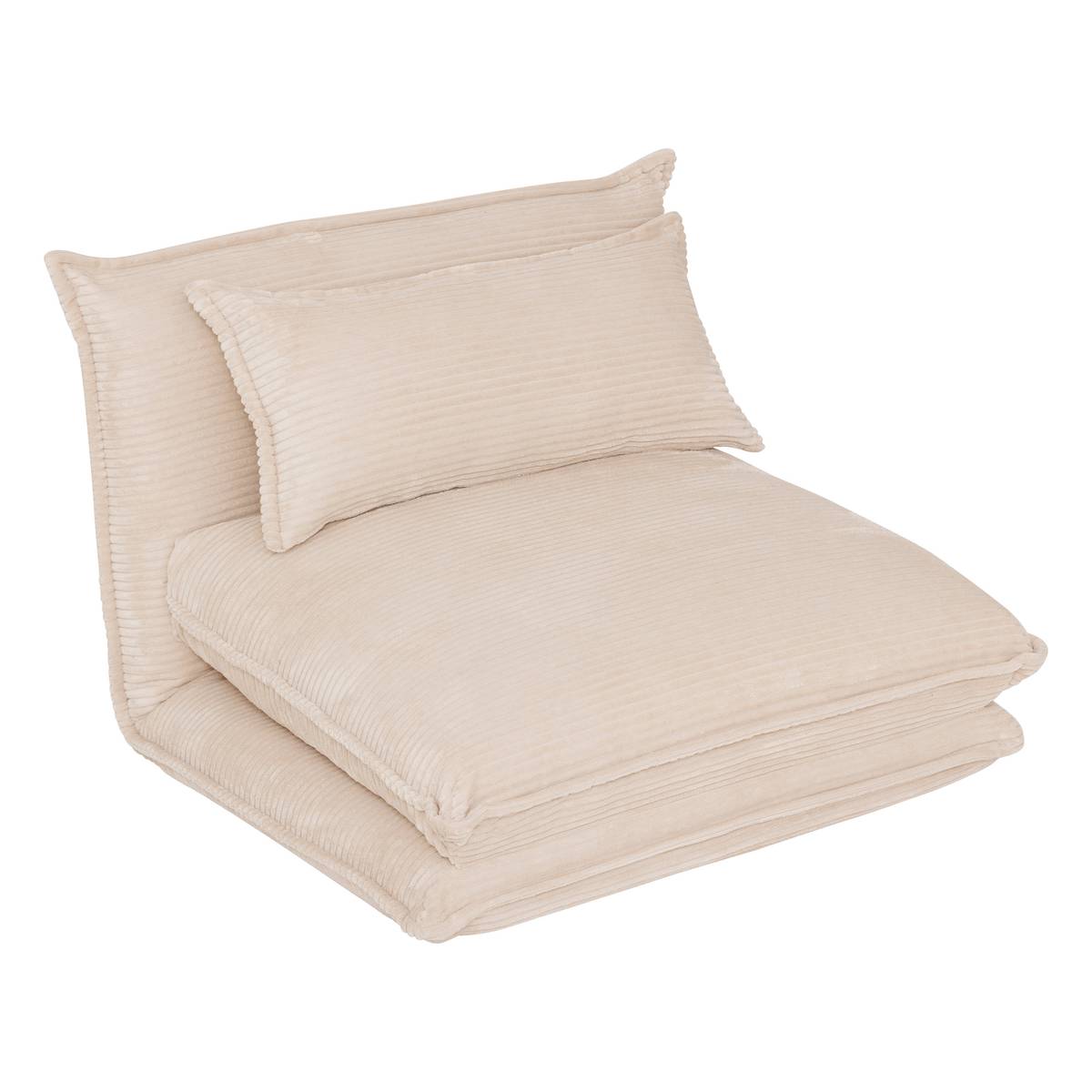 Sleeper Chair "Elois" Ivory, L.85 cm