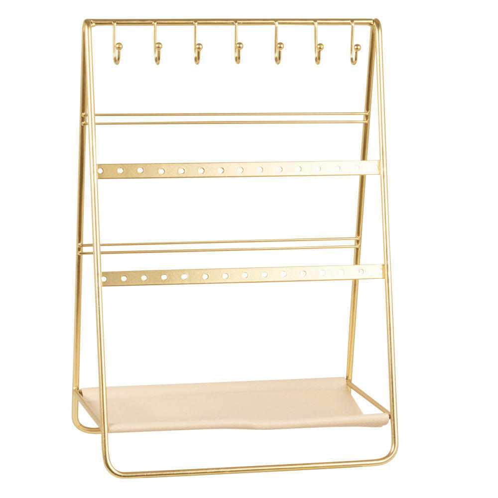 - Porte bijoux en métal rose et doré