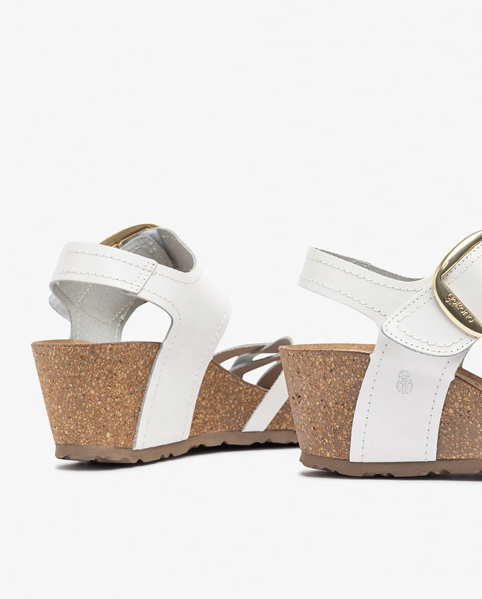 Sandalia de cuña CADIZ-250 blanco
