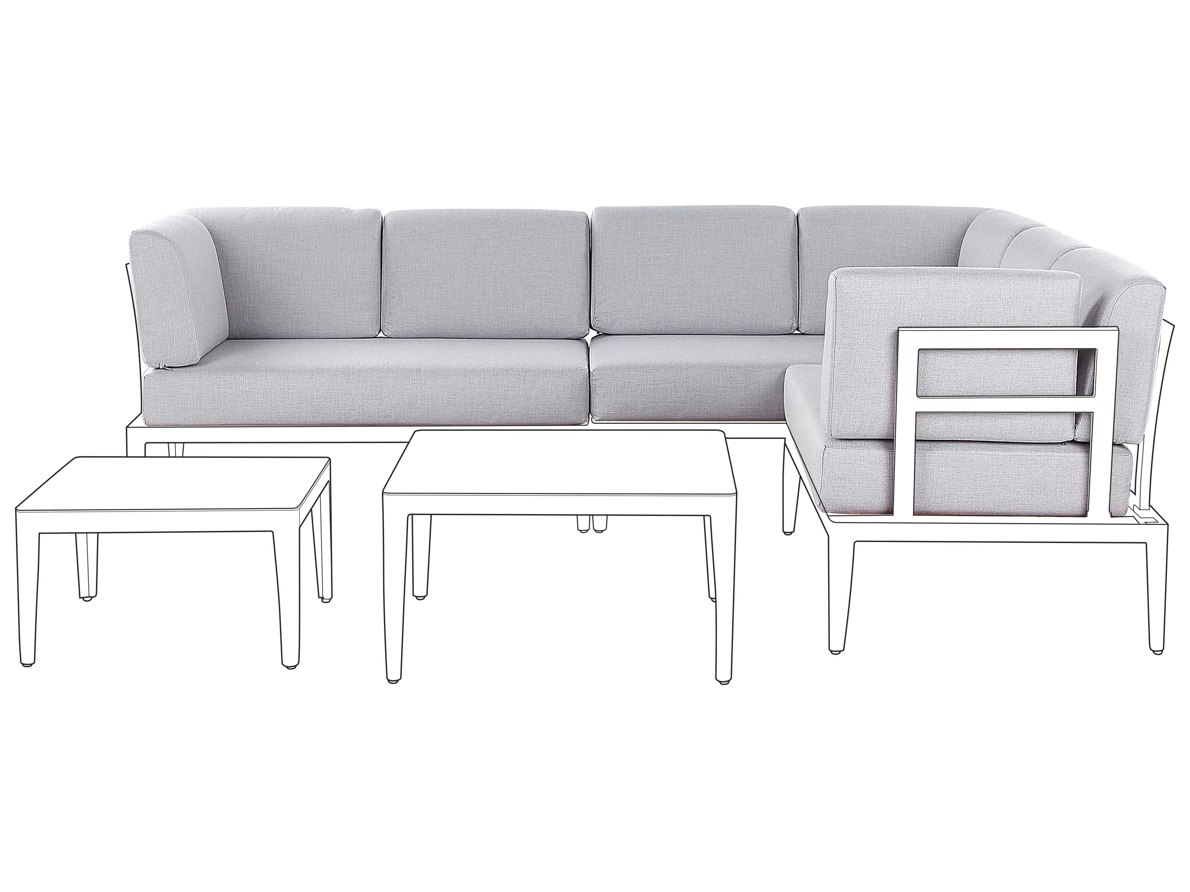 Outdoor Cushion Cover Set RIMA III Light Grey