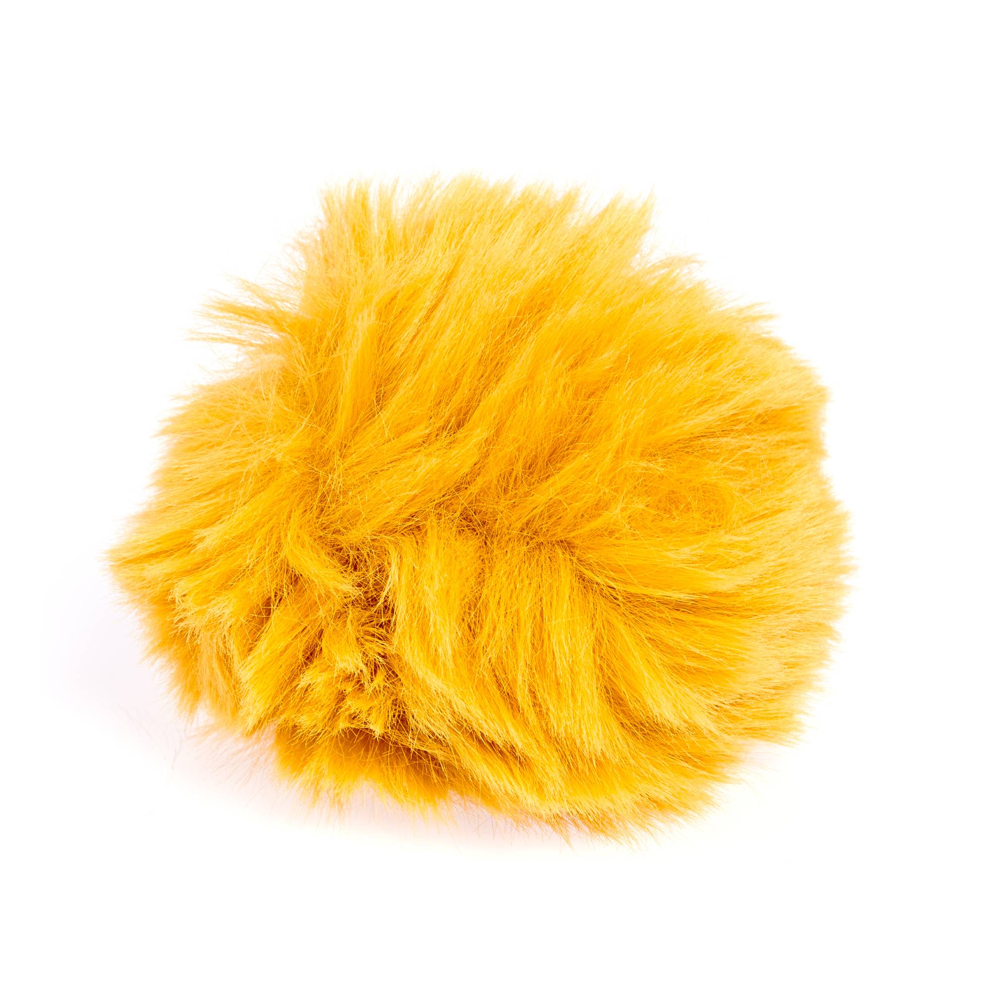 Mustard Faux Fur Pom Pom 11cm