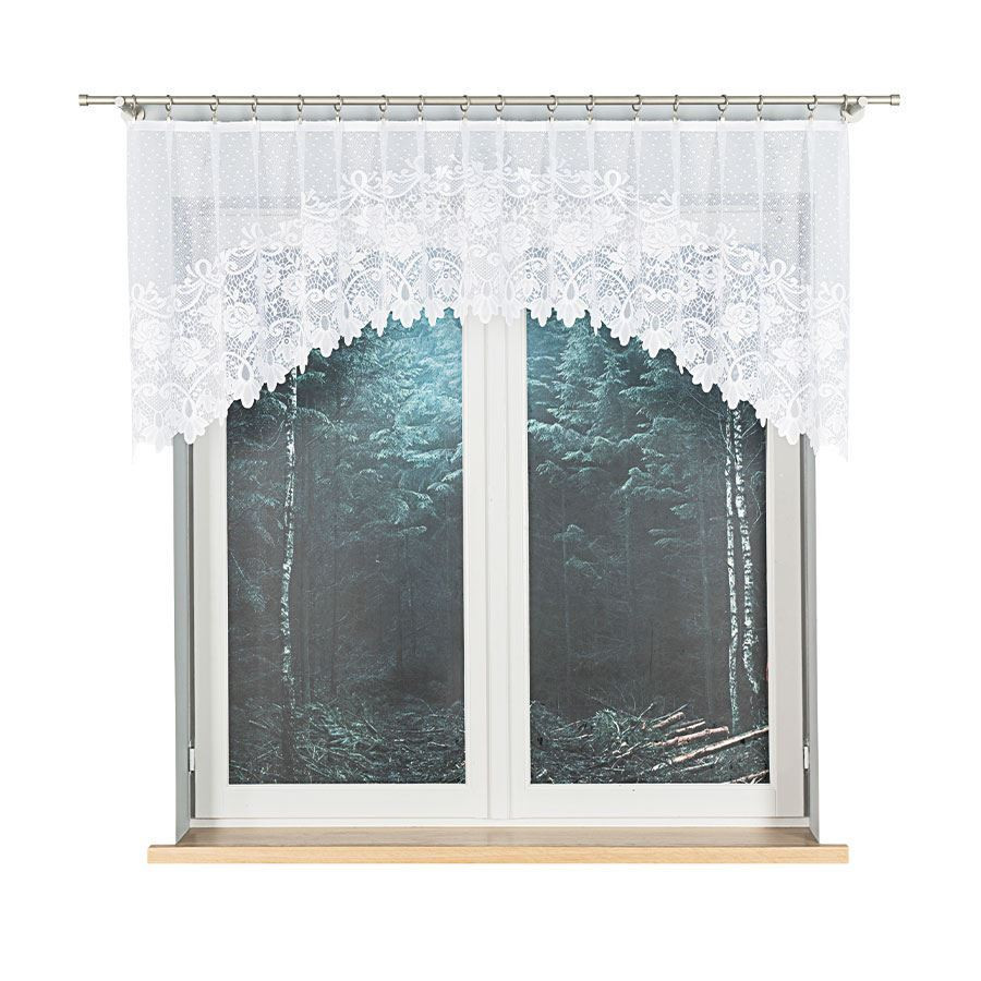 DEMETRIA - Firanka gotowa żakardowa z podcięciem na dole - 250x80 cm