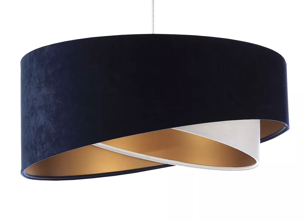 Lampa wisząca THUNDERCLOUD WHITE granatowa/złota