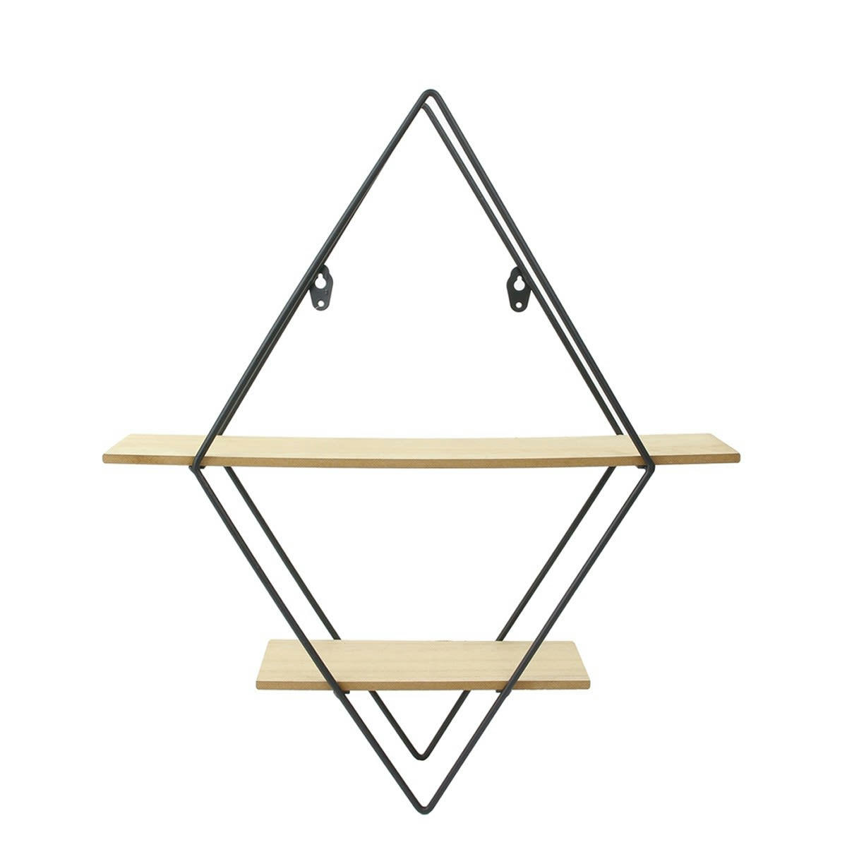 - Étagère bois et métal losanges