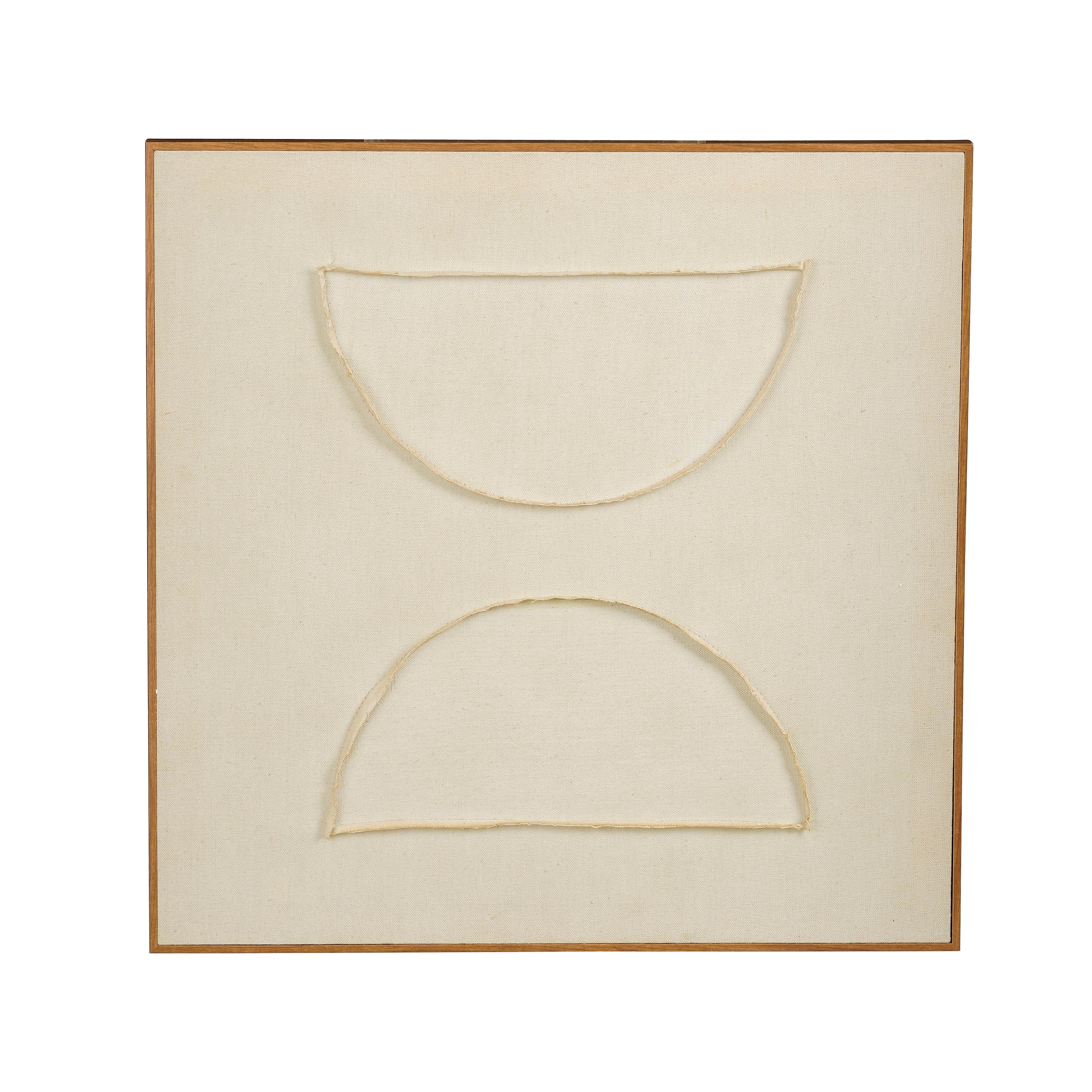 Mica Decorations Wanddecoratie - Wandpaneel Abstracte Kunst 60 x 60 x 3,5 cm - Woondecoratie voor Woonkamer of Slaapkamer - Beige