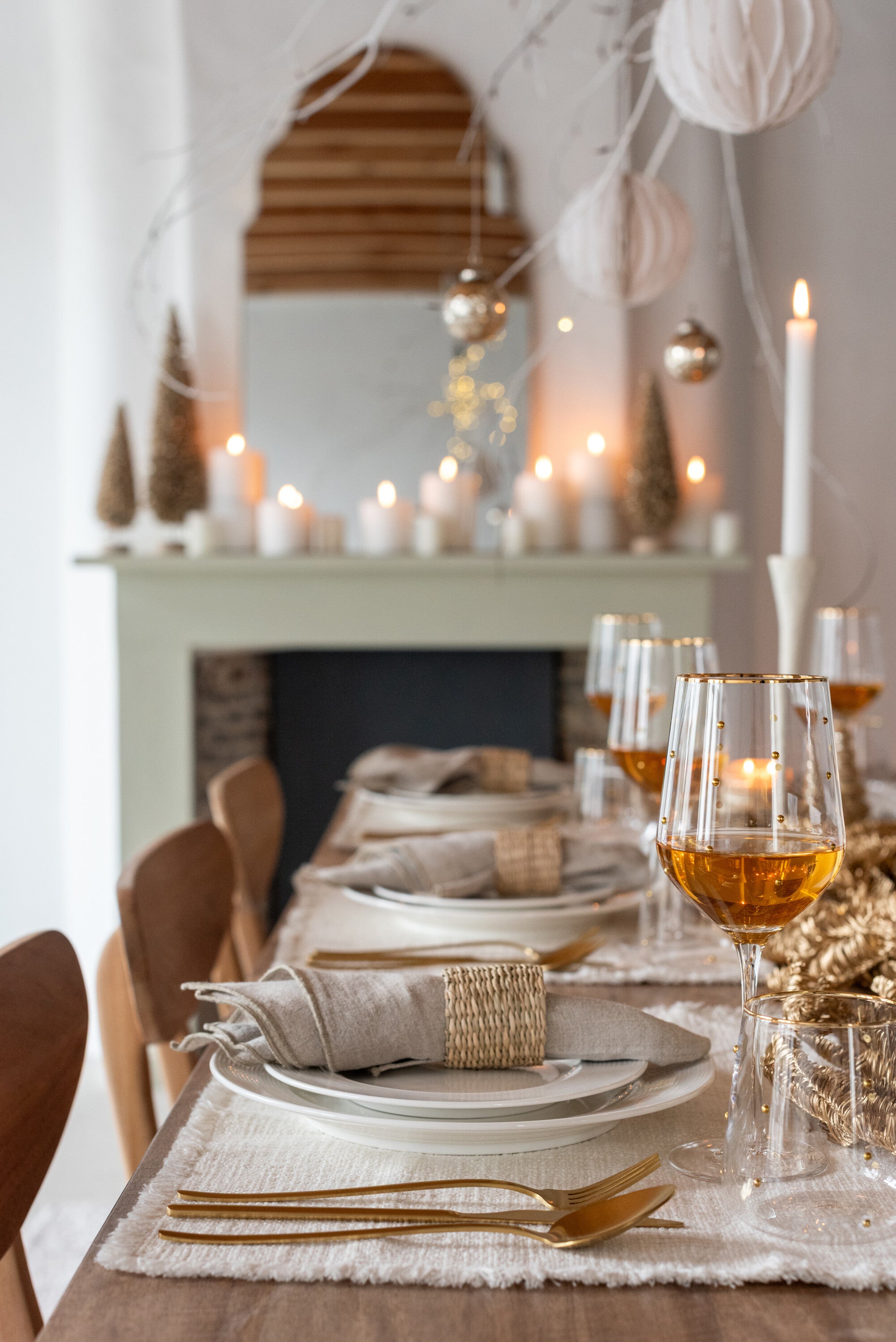 J-Line drinkglas Stippen - glas - tansparant goud