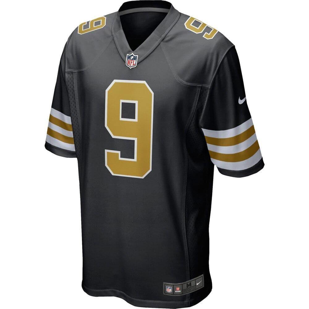 Men's New Orleans Saints Drew Brees Nike Black Alternate Game Jersey