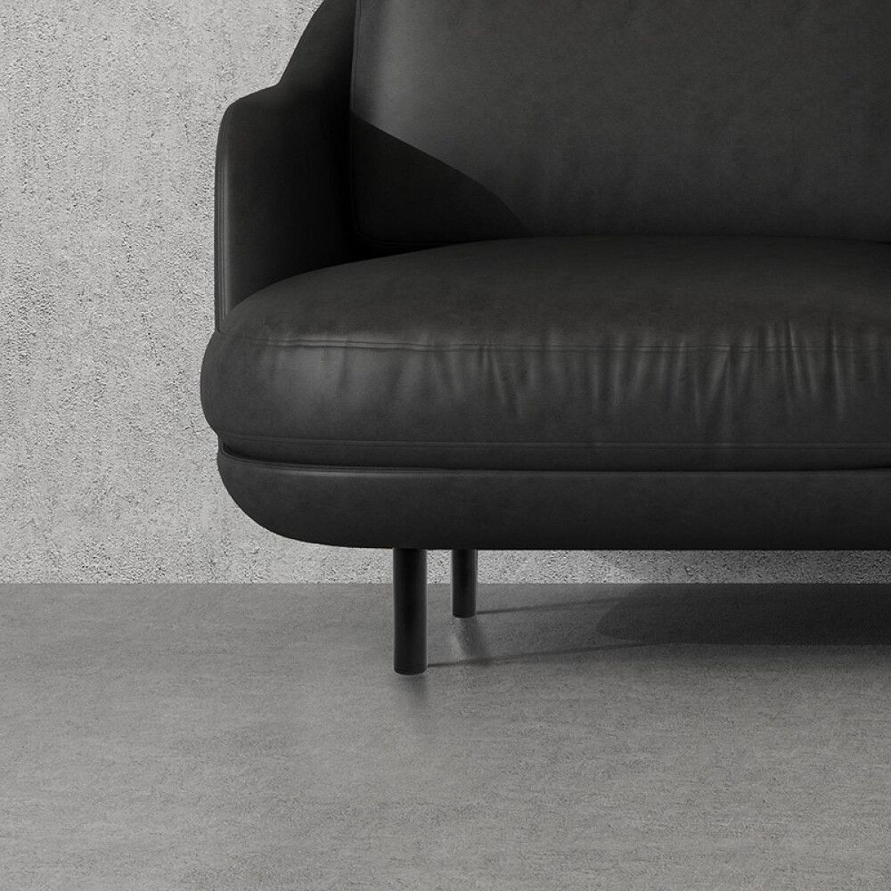 MØBELBEN REI STÅL Ø30X150MM SVART