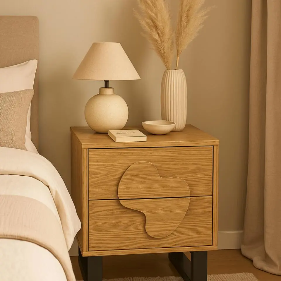 MISOU Nachtkastjes set van 2 Calypso - Bruin