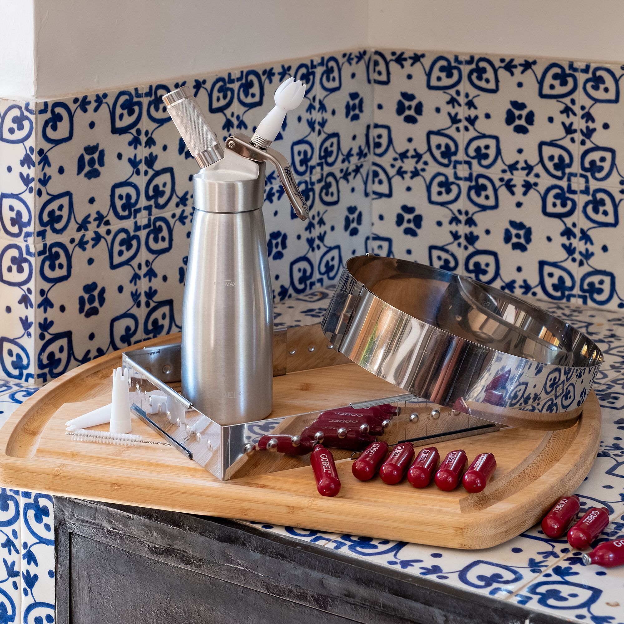 GOBEL - Lot de 10 cartouches de gaz pour siphon - rouge