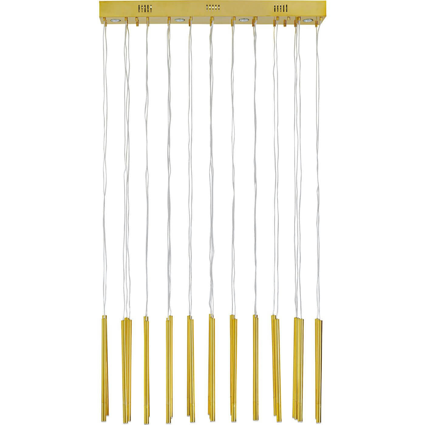 LIVING VEGAS - Suspension en acier doré 27 tubes