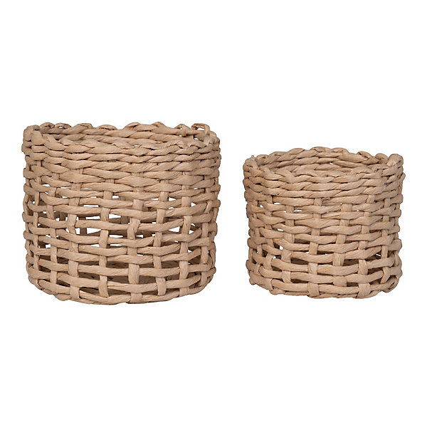 Paniers Penela : Lot de 2 Paniers en Papier Naturels pour Décoration et Rangement