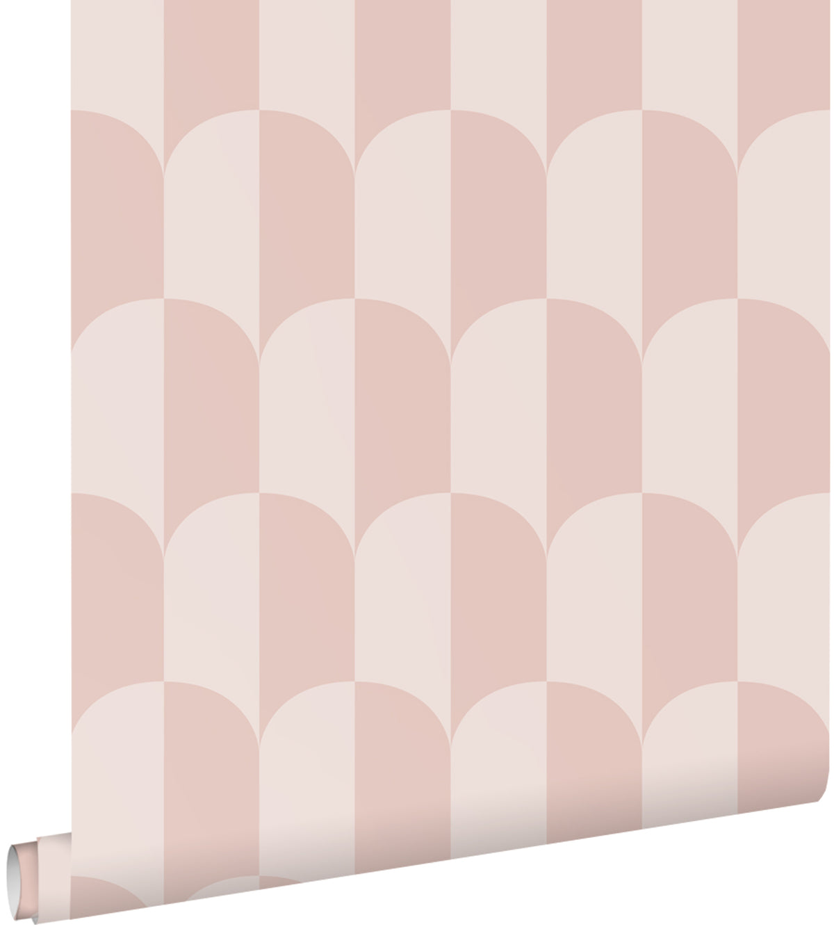 ESTAhome behang art deco bogen zacht roze en licht roze - 53 cm x 10.05 m - 139986