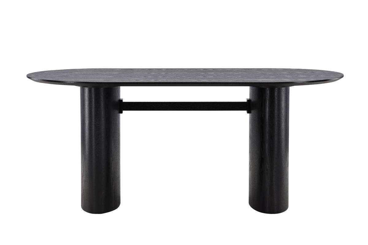 Rebellenclub Eetkamertafel Bygstad - 180 x 90 cm - Zwart