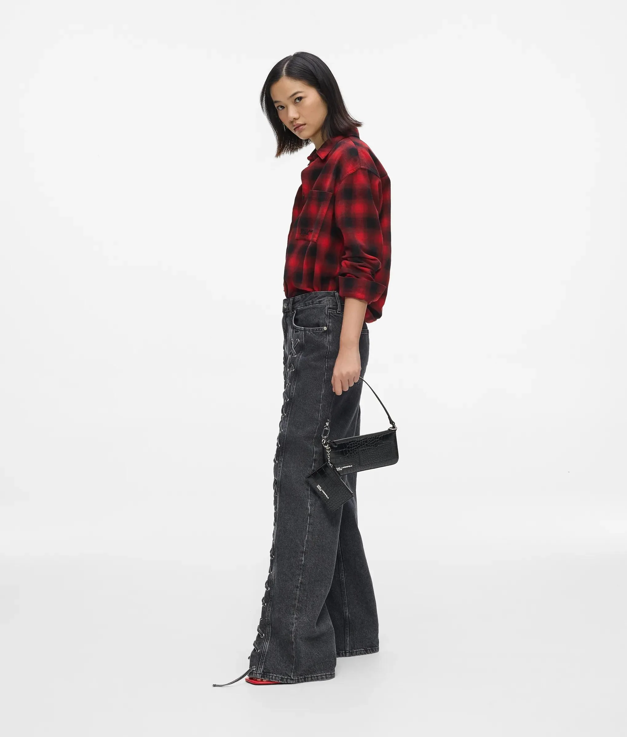 Pochette croco transformable